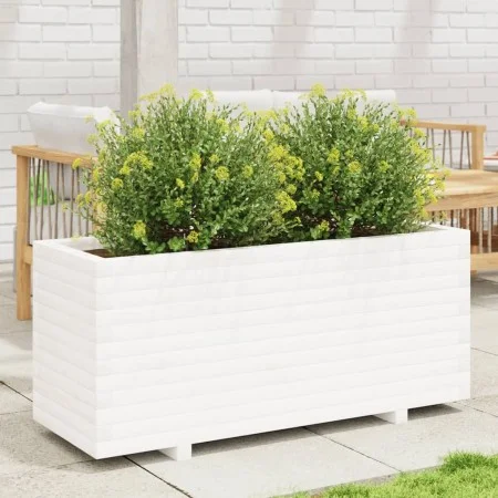 Jardinera madera maciza de pino blanco 110x40x49,5 cm by , Pots and planters - Ref: Foro24-847379, Price: 185,94 €, Discount: %