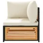 Sofá de jardín de esquina con cojines madera maciza de acacia by , Modular outdoor sofas - Ref: Foro24-367645, Price: 149,42 ...