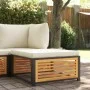 Taburete de jardín con cojín madera acacia 68x68x30 cm by , Modular outdoor sofas - Ref: Foro24-367647, Price: 109,11 €, Disc...
