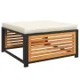 Gartenhocker mit Akazienholz-Kissen 68x68x30 cm. von , Modulare Sofas für den Außenbereich - Ref: Foro24-367647, Preis: 109,1...