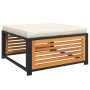 Taburete de jardín con cojín madera acacia 68x68x30 cm by , Modular outdoor sofas - Ref: Foro24-367647, Price: 111,08 €, Disc...