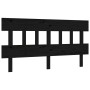 Double bed for seniors with black solid wood headboard by vidaXL, Beds and slatted bases - Ref: Foro24-3195425, Price: 153,25...