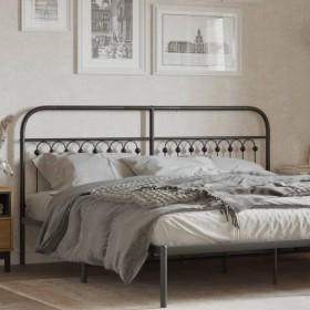Black metal headboard 180 cm by , Headboards and footboards - Ref: Foro24-376636, Price: 58,07 €, Discount: %