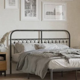 Schwarzes Metallkopfteil, 150 cm. von , Kopf- und Fußteile - Ref: Foro24-376634, Preis: 54,76 €, Rabatt: %