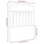 Cabecero de metal blanco 80 cm de , Cabeceros y pies de cama - Ref: Foro24-376676, Precio: 38,25 €, Descuento: %