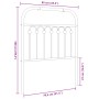 Weißes Metallkopfteil 80 cm von , Kopf- und Fußteile - Ref: Foro24-376676, Preis: 38,79 €, Rabatt: %