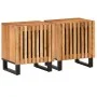 Mesitas de noche 2 uds madera maciza de acacia 40x34x46 cm by , Nightstands - Ref: Foro24-377419, Price: 100,51 €, Discount: %