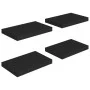 Floating wall shelves 4 pcs MDF black 40x23x3.8 cm by vidaXL, Shelves and shelves - Ref: Foro24-323828, Price: 49,76 €, Disco...