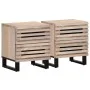 Mesitas de noche 2 uds madera de mango blanqueado 40x34x46 cm by , Nightstands - Ref: Foro24-377433, Price: 94,63 €, Discount: %
