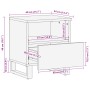 Zwei Nachttische aus gebleichtem Mangoholz, 40x34x46 cm. von , Nachttische - Ref: Foro24-377473, Preis: 81,45 €, Rabatt: %