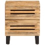 Nachttische 2 Stück Massivholz Mangoholz grob 40x34x46 cm von , Nachttische - Ref: Foro24-377427, Preis: 129,82 €, Rabatt: %