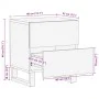 Mesitas de noche 2 uds madera maciza mango rugosa 40x34x46 cm de , Mesitas de noche - Ref: Foro24-377427, Precio: 128,18 €, D...