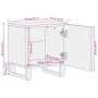 Nachttische, 2 Stück aus recyceltem Massivholz, 40x34x46 cm. von , Nachttische - Ref: Foro24-377425, Preis: 121,91 €, Rabatt: %
