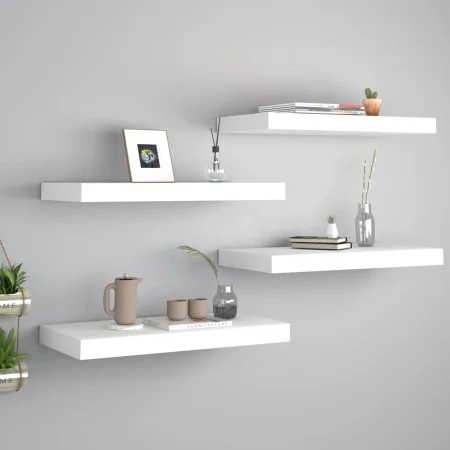 Floating wall shelves 4 pcs white MDF 50x23x3.8 cm by vidaXL, Shelves and shelves - Ref: Foro24-323810, Price: 58,15 €, Disco...