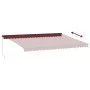 Toldo retráctil manual burdeos 500x350 cm de , Toldos - Ref: Foro24-3215006, Precio: 475,30 €, Descuento: %