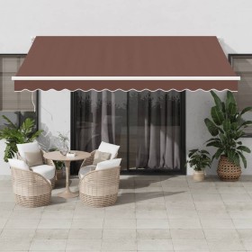 Manuelle ausziehbare Markise in Braun, 400x300 cm. von , Markisen - Ref: Foro24-3215630, Preis: 456,59 €, Rabatt: %