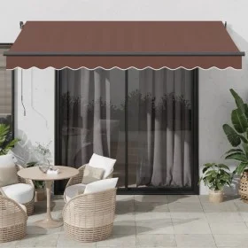 Manuelle ausziehbare Markise mit LED-Licht braun 350x250 cm. von , Markisen - Ref: Foro24-3215742, Preis: 278,51 €, Rabatt: %