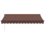 Toldo retráctil manual con luz LED marrón 350x250 cm by , Awnings - Ref: Foro24-3215742, Price: 272,58 €, Discount: %