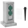 Outdoor plug with 4-way stake, gray stone appearance. by , wall sockets - Ref: Foro24-4010104, Price: 39,59 €, Discount: %