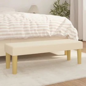 Banco de tela color crema 100x30x30 cm de , Bancos - Ref: Foro24-346657, Precio: 60,61 €, Descuento: %