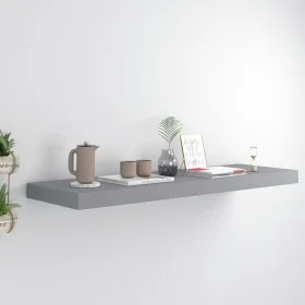 Graues schwebendes Wandregal aus MDF, 80 x 23,5 x 3,8 cm von vidaXL, Regale und Regale - Ref: Foro24-323856, Preis: 24,36 €, ...
