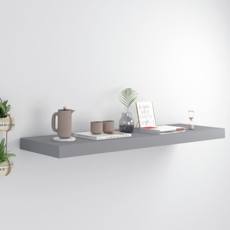 Gray MDF floating wall shelf 80x23.5x3.8 cm by vidaXL, Shelves and shelves - Ref: Foro24-323856, Price: 24,79 €, Discount: %