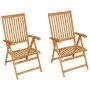 Gartenstühle 2 Stück mit roten Karo-Kissen aus Teakholz. von , Gartenstühle - Ref: Foro24-3062389, Preis: 269,65 €, Rabatt: %