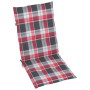 Sillas de jardín 2 uds con cojines cuadros rojos madera de teca de , Sillas de jardín - Ref: Foro24-3062389, Precio: 273,96 €...