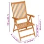 Garden chairs 2 units with red checkered cushions teak wood by , Garden chairs - Ref: Foro24-3062389, Price: 269,65 €, Discou...