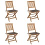 Faltbare Gartenstühle 4 Stück und Kissen Massivholz Akazie von , Gartenstühle - Ref: Foro24-3064679, Preis: 222,69 €, Rabatt: %