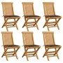 Garden chairs 6 units with taupe cushions teak wood by , Garden chairs - Ref: Foro24-3065598, Price: 386,50 €, Discount: %