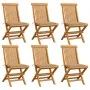 Sillas de jardín 6 uds con cojines beige madera de teca de , Sillas de jardín - Ref: Foro24-3065593, Precio: 399,57 €, Descue...
