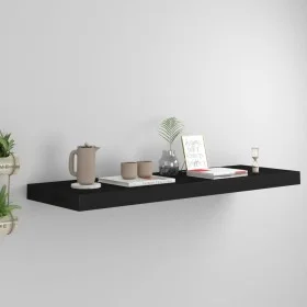 Black MDF floating wall shelf 80x23.5x3.8 cm by vidaXL, Shelves and shelves - Ref: Foro24-323835, Price: 24,32 €, Discount: %