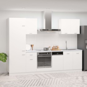 7-teiliges Küchenmöbelset aus weißem Holzwerkstoff von , Küchenschränke - Ref: Foro24-3067631, Preis: 536,32 €, Rabatt: %