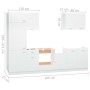 Juego de muebles de cocina 7 piezas madera de ingeniería blanco de , Armarios de cocina - Ref: Foro24-3067631, Precio: 554,16...