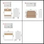 7-teiliges Küchenmöbelset aus weißem Holzwerkstoff von , Küchenschränke - Ref: Foro24-3067631, Preis: 525,67 €, Rabatt: %