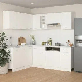 11-teiliges Küchenmöbelset aus weißem Spanplattenmaterial. von , Küchenschränke - Ref: Foro24-3067665, Preis: 662,46 €, Rabat...