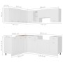 Juego de muebles de cocina 11 piezas aglomerado blanco de , Armarios de cocina - Ref: Foro24-3067665, Precio: 659,45 €, Descu...