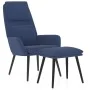 Sillón de relax con reposapiés tela azul de , Sillones - Ref: Foro24-3097772, Precio: 142,53 €, Descuento: %