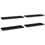 Floating wall shelves 4 pcs MDF black 80x23.5x3.8 cm by vidaXL, Shelves and shelves - Ref: Foro24-323837, Price: 69,54 €, Dis...