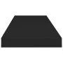 Floating wall shelves 4 pcs MDF black 80x23.5x3.8 cm by vidaXL, Shelves and shelves - Ref: Foro24-323837, Price: 69,54 €, Dis...