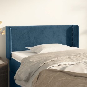 Dunkelblauer Samtkopfteil 103x16x78/88 cm von , Kopf- und Fußteile - Ref: Foro24-3118674, Preis: 52,39 €, Rabatt: %