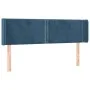 Dark blue velvet headboard with LED lights 147x16x78/88 cm by , Headboards and footboards - Ref: Foro24-3123148, Price: 71,81...