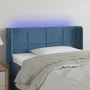 Cabecero con LED de terciopelo azul oscuro 83x16x78/88 cm de , Cabeceros y pies de cama - Ref: Foro24-3123270, Precio: 50,61 ...