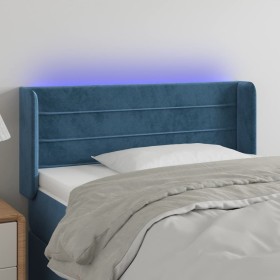 Kopfteil mit LED-Beleuchtung aus dunkelblauem Samt 83x16x78/88 cm von , Kopf- und Fußteile - Ref: Foro24-3123410, Preis: 46,8...