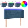 Dark blue velvet headboard with LED lights 83x16x78/88 cm by , Headboards and footboards - Ref: Foro24-3123410, Price: 48,92 ...