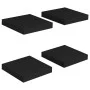Floating wall shelves 4 pcs MDF black 23x23.5x3.8 cm by vidaXL, Shelves and shelves - Ref: Foro24-323825, Price: 33,17 €, Dis...
