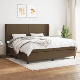 Boxspring-Bett mit dunkelbraunem Stoffmatratze 200x200 cm. von , Betten und Lattenroste - Ref: Foro24-3127912, Preis: 649,44 ...