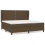 Cama box spring con colchón tela marrón oscuro 200x200 cm de , Camas y somieres - Ref: Foro24-3127912, Precio: 638,42 €, Desc...