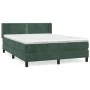 Box spring bed with dark green velvet mattress 140x190 cm by , Beds and slatted bases - Ref: Foro24-3130898, Price: 441,55 €,...